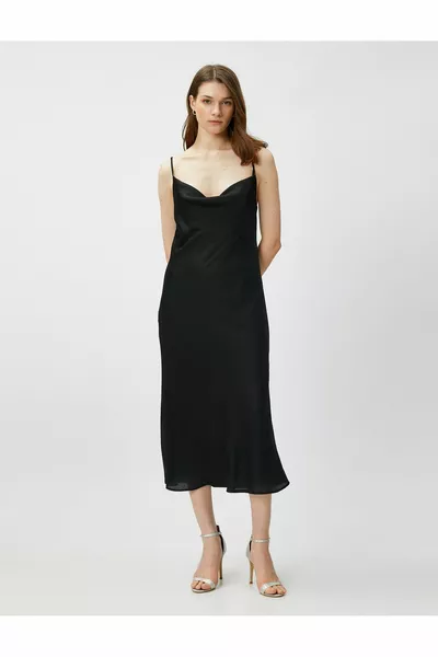 الساتان ميدي مساء اللباس Degaje طوق