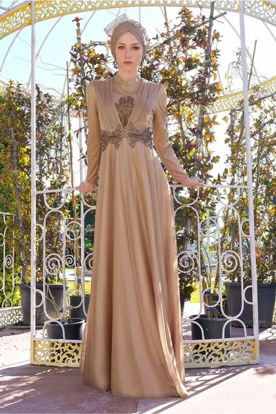 Damen Powder (K.PUDRA) Besticktes Abendkleid 