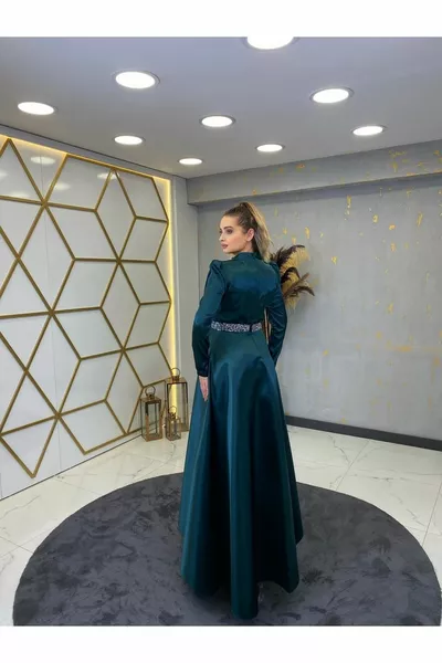 Каменна колан Suna хиджаб вечерна рокля бензин