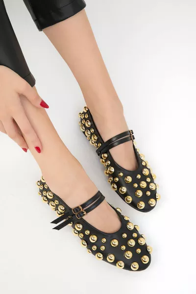 Черно-златни дамски балетни балети 