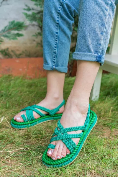 EFN. CLOTHING Summer Green Rope Sandals
