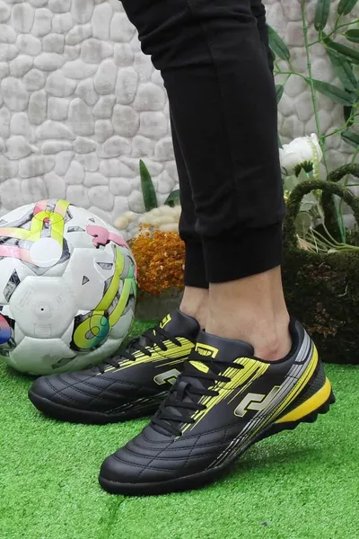 Astroturf Heren Astroturf Schoenen AT-1ZWART-GEEL