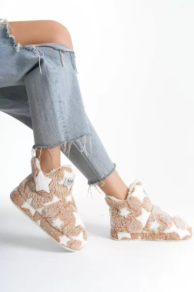 Pantduf confortable en daim de laine pour femme