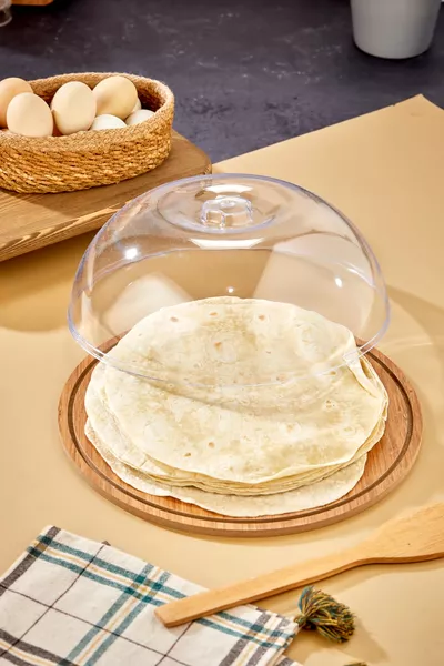 Wooden Cake Dome - Round cm - Acrylic Covered Serving Display, Serving Dome