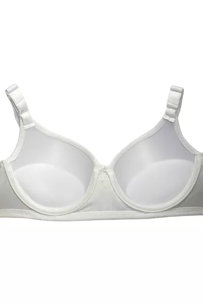 صدرية نسائية بيضاء مبطنة بأكواب بَالِيه