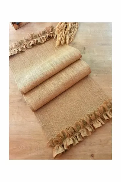 Fırfırlı Hasır Runner