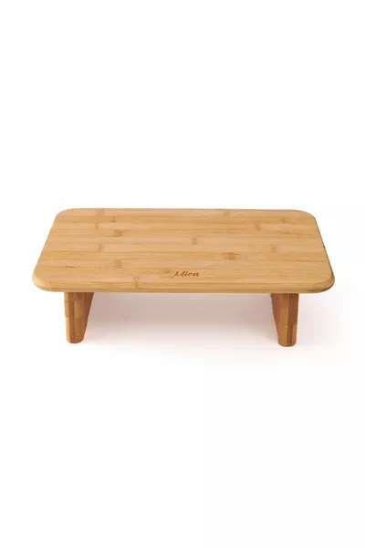 Mien Bambu Ayaklı Diktörtgen Kesme Tahtası - Bej -  cm