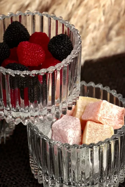 Ваза для закусок Rayan Sultan из 6 стеклянных частей с магнолией