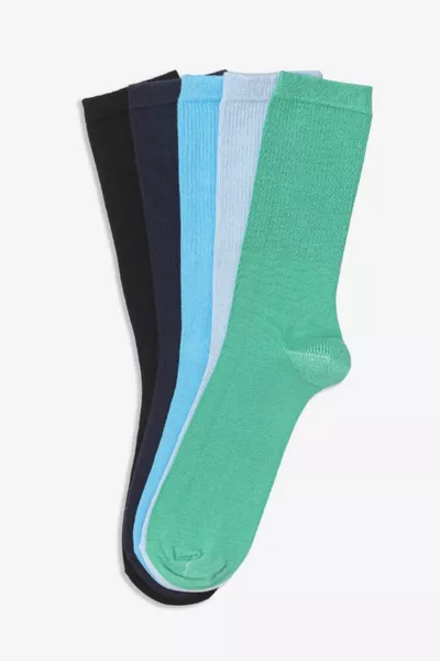 Yazlık Pamuklu Yumuşak Dokulu Erkek 5'li Renkli Kolej Çorabı