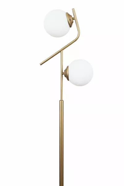 Lugo 2 Ретро Лампа с Износен Ефект, Бял Стъклен, Модерен, За Всекидневна, Спалня, Салон