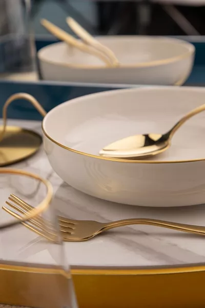 Moderna 2-Piece CM Bowl Gold Mesh