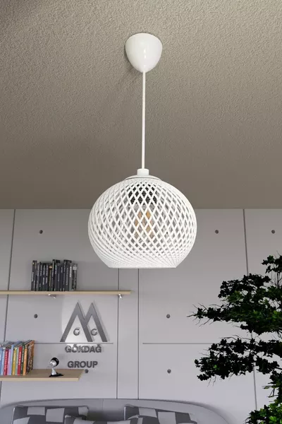 Balle White Pendant Chandelier (white suspension set)
