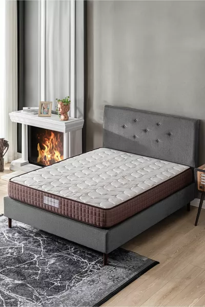 سرير نوابض كلاسيكي كامل من الخيزران الأرثوبيدي