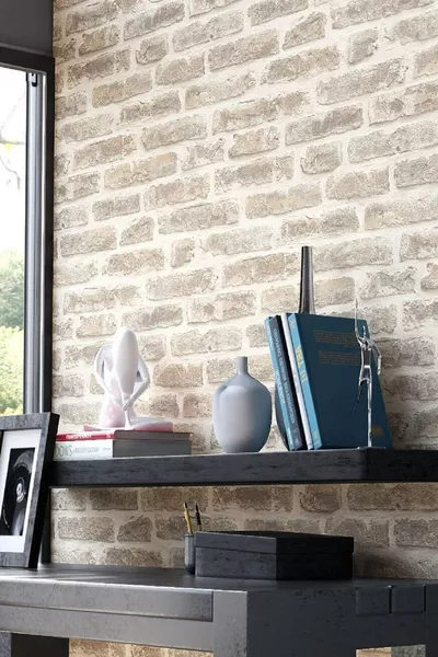 Bien Exclusive Светложълта тухлена популярна каменна шарка хартия 5 м²