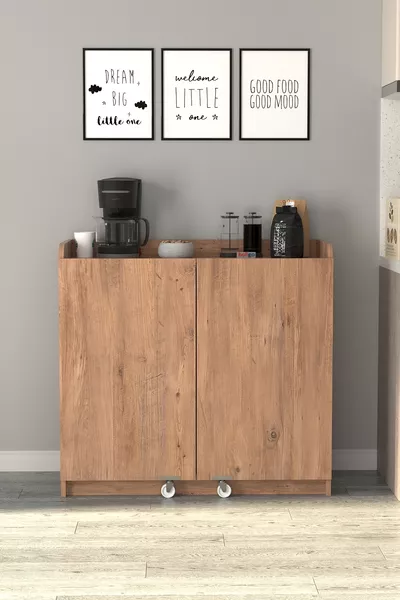 Armadio Multifunzionale Gökçe Armadio Dispensa Armadio Cucina Pino