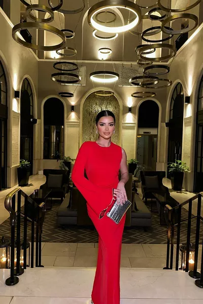 أحمر جاك فستان واحد كم طويل 