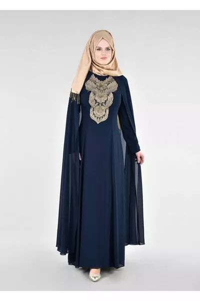 نسائي كحلي T  Fy مجموعة قبعة مساء اللباس