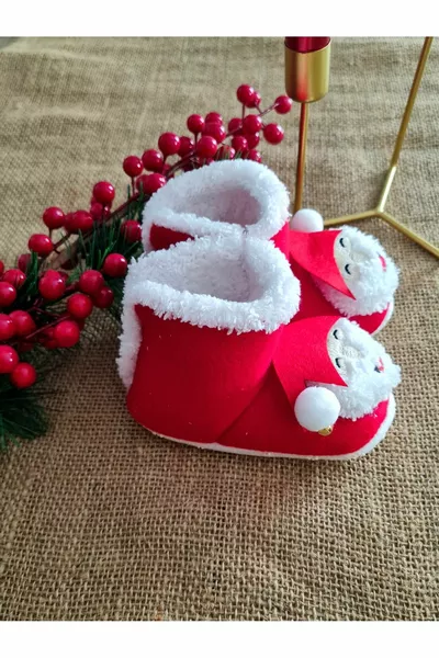 عيد الميلاد باندوف للأطفال السنة الجديدة السنة الجديدة الطفل أحذية المنزل