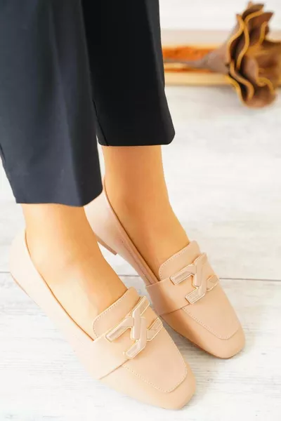 Feles Blunt Clunt Scrap Детайлни дамски балетни балетки NUT