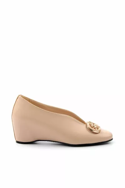 Beige Women's Padded Heels 