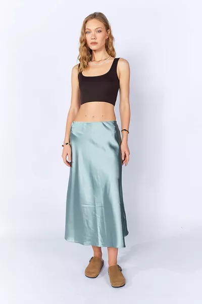 Cagla Satin Skirt | 