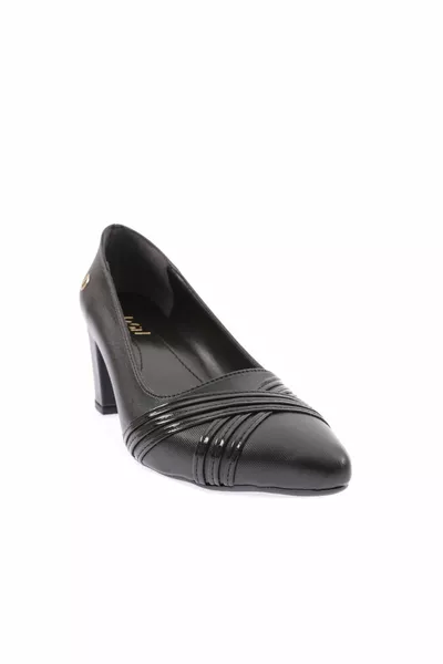  Talons croisés à rayures en cuir verni à bout pointu pour femmes