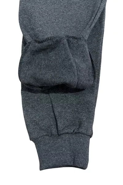 Pantaloni da tuta in cotone invernali per bambini, con doppie tasche, colore grigio fumo