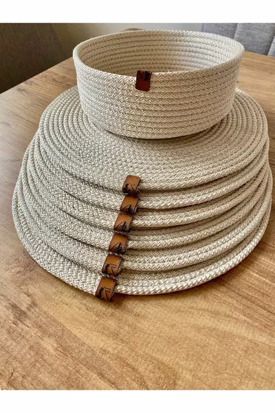 Set di 7 pezzi americano crema per tovagliolo e cestino per il pane Serie Ms Home