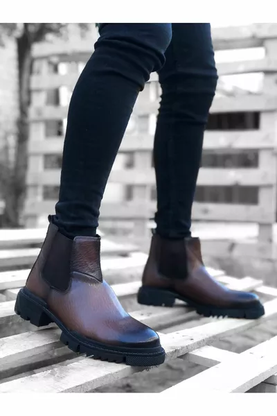  Chelsi Skin Tan Laceless Men's Sport Postal Boots