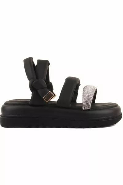  Piattaforma Suola Ortopedica Spessa con Pietra Nera Comode Escursioni Leggero Sandali Sportivi Estivi Scarpe