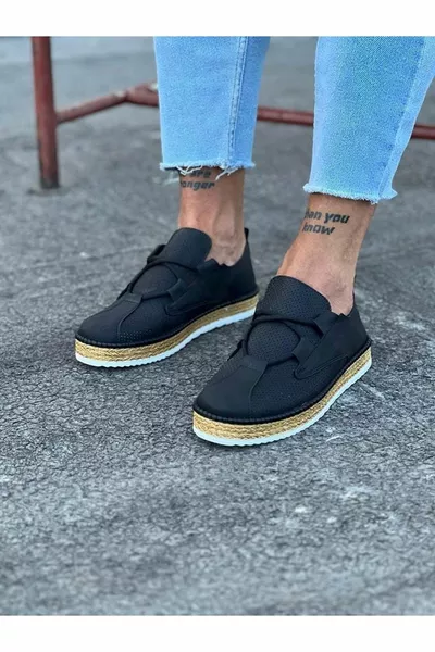  Noir Chaussures décontractées pour hommes