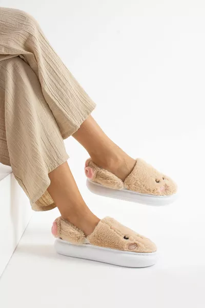 المرأة المنزل باندوف أفخم باندوف المهر والنعال حزمة لا تجعل الضوضاء نعل سميك، شخصية الأرنب