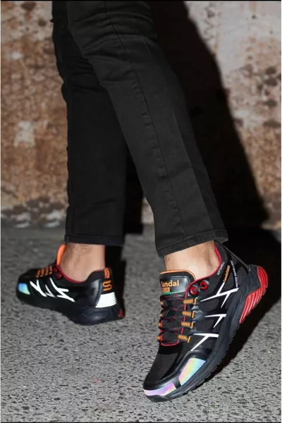 Unisex Outdoor Reflective Water Repellent Sneakers  Black