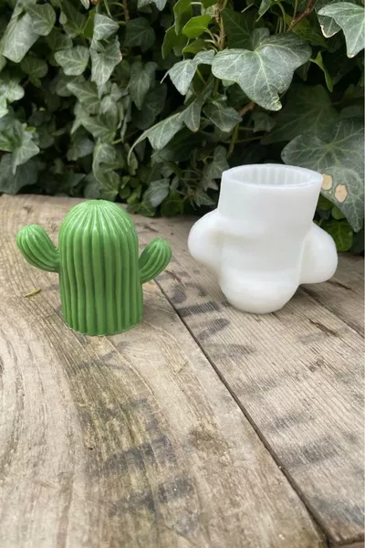 Stampo per candela a cactus Saguaro (silicone) 1 pezzo