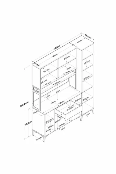 Rani  Armadio Multiuso  Ante 1 Cassetto Cucina Dispensa Bianca