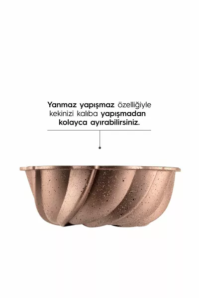 Buket Rose Gold Döküm Kek Kalıbı  Cm