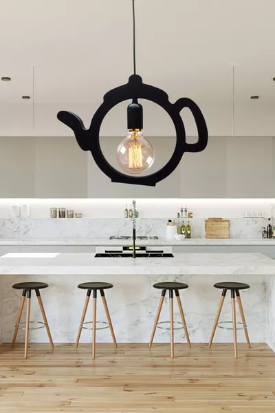 ثريا معلقة على شكل إبريق شاي مودرن ريترو لمكتب، مقهى، بار، فندق، مطعم، سقف، بائع الشاي