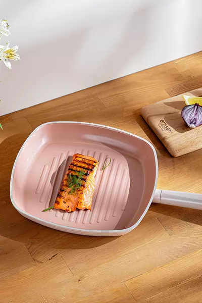 Padella Quadrata Swiss Crystal Rosa  cm