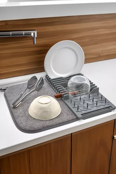 Orta Boy  x  cm Mikrofiber Bulaşık Kurutma Matı Kurulama Örtüsü Bulaşıklık Mat Tezgah Üstü Bez