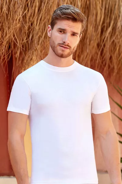 Maglietta da uomo senza collo a maniche corte, confezione da 6, 