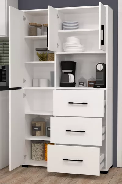 خزانة متعددة الاستخدامات بأدراج وأبواب برلين