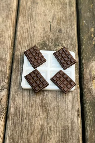 قالب شموع سيليكون بأربعة أشكال للشوكولاتة