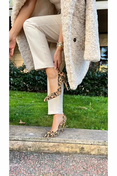 Samira Leopard Print Women's Casual Stiletto Shoes