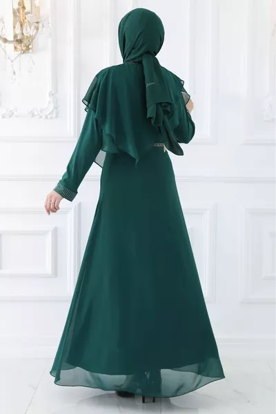 Robe de soirée Rana émeraude 