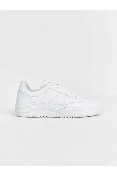 LCW ACCESSORIES White Lace-Up Women's Sneakers