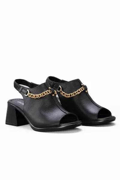 Juno Sandales en cuir véritable pour femmes 