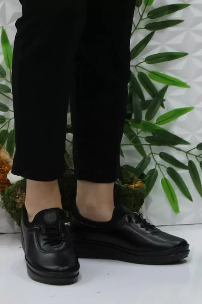 الياقوت  أحذية الأم العظام السوداء أحذية كلاسيكية أحذية نسائية عارضة