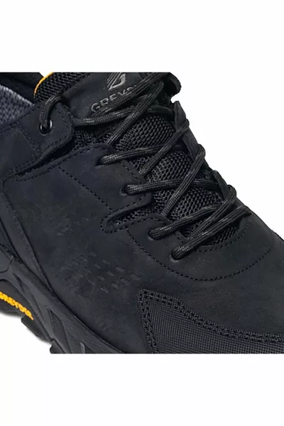 Grader  Mr حذاء جلدي مقاوم للماء للرجال أسود