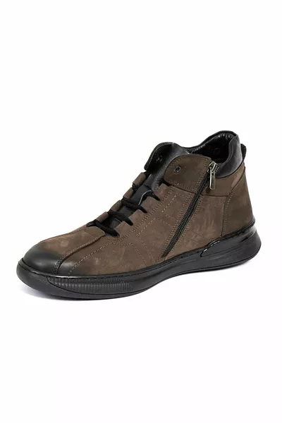 James Franco  Leder Casual Herren Stiefel BRAUN