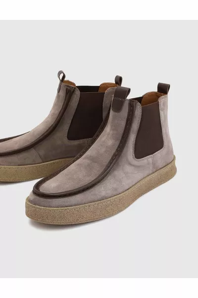 Becker Genuine Suede Leather Men's Mink Boots